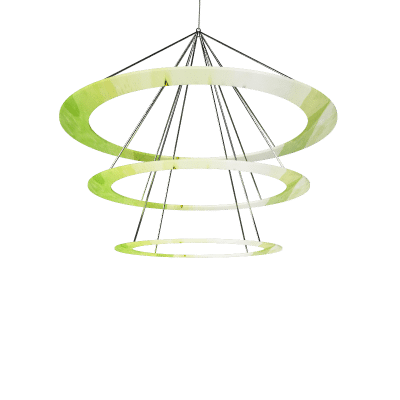 Banner de Techo de 3 Niveles Circulares Planos – Estructura "Triple Disc"